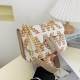 Khaki Fashion Street Letter Chains Bags