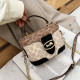 Cream White Fashion Street Print Patchwork Bags