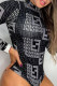 Black Gray Fashion Sexy Print Patchwork Swimwears