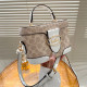 White Fashion Street Print Patchwork Bags