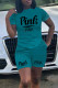 Green Casual Print Patchwork O Neck Short Sleeve Two Pieces
