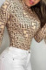 Khaki Fashion Sexy Print Patchwork Swimwears