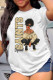 Apricot Fashion Casual Print Basic O Neck T-Shirts