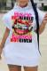 White Casual Street Print Patchwork Hooded Collar Straight Dresses
