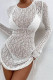 White Fashion Sexy Solid Hollowed Out See-through Swimwears Cover Up