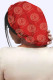 Red Fashion Living Print Letter Hat