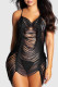 Black Sexy Solid Tassel Patchwork Swimwears Cover Up