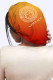 Orange Fashion Living Print Letter Hat