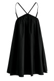 Pink Sexy Solid Patchwork Halter Dresses