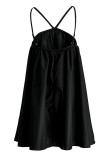 Pink Sexy Solid Patchwork Halter Dresses