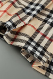 Brown Casual Sportswear Print Split Joint U Neck Sleeveless Two Pieces