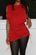 Red Fashion Casual Solid Bandage O Neck Sleeveless Dress