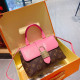 Pink Fashion Street Letter Patchwork Bags