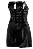 White Fashion Sexy Solid Backless Strap Design Strapless Skinny Romper