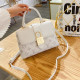 White Fashion Street Letter Patchwork Bags