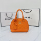 Orange Fashion Street Solid Letter Bags