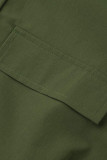 Beige Fashion Casual Solid Patchwork Turndown Collar Shirt Dress Dresses