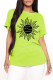 Fruit Green Fashion Casual Print Basic O Neck T-Shirts