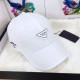 White Fashion Street Letter Patchwork Hat