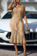 Apricot Sexy Solid Hollowed Out Patchwork Swimwears Cover Up