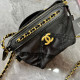 Black Casual Celebrities Letter Patchwork Bags
