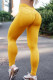 Yellow Fashion Casual Sportswear Solid Patchwork Skinny High Waist Pencil Trousers