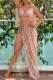 Khaki Fashion Sexy Letter Patchwork Swimwears
