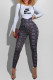 Multicolor Fashion Street Print Letter O Neck Long Sleeve Two Pieces