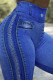 Blue Fashion Casual Sportswear Print Patchwork Skinny High Waist Pencil Trousers