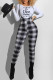 Black And White Fashion Street Print Letter O Neck Long Sleeve Two Pieces
