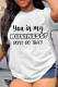 White Fashion Casual Letter Print Basic O Neck T-Shirts