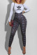 Multicolor Fashion Street Print Letter O Neck Long Sleeve Two Pieces