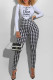 White Fashion Street Print Letter O Neck Long Sleeve Two Pieces