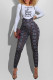 Multicolor Fashion Street Print Letter O Neck Long Sleeve Two Pieces