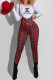 Red Fashion Street Print Letter O Neck Long Sleeve Two Pieces