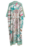 Blue Fashion Casual Print Cardigan Outerwear