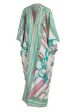 Blue Fashion Casual Print Cardigan Outerwear