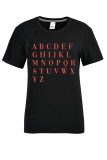 White Fashion Street Print Patchwork O Neck T-Shirts