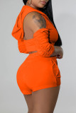Red Fashion Casual Solid Backless Fold Half A Turtleneck Half Sleeve Two Pieces