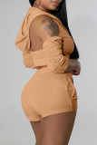 Red Fashion Casual Solid Backless Fold Half A Turtleneck Half Sleeve Two Pieces