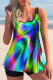Colour Fashion Casual Print Patchwork Swimwears