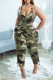 Green Sexy Print Patchwork U Neck Sleeveless Two Pieces