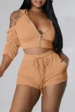 Red Fashion Casual Solid Backless Fold Half A Turtleneck Half Sleeve Two Pieces