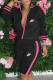 Black Pink Fashion Sportswear Print Patchwork Mandarin Collar Long Sleeve Two Pieces