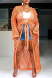 Black Sexy Solid Hollowed Out Patchwork Swimwears Cover Up