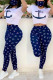 PurplishBlue Fashion Sexy Printed Short Sleeve Top Set（With Mask）