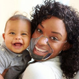 Black Fashion Casual Patchwork Mask