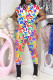 White Fashion Casual Letter Print See-through Turndown Collar Two Pieces