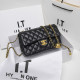 Black Fashion Street Solid Chains Bags