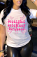 White Fashion Daily Butterfly Print Patchwork Letter O Neck T-Shirts